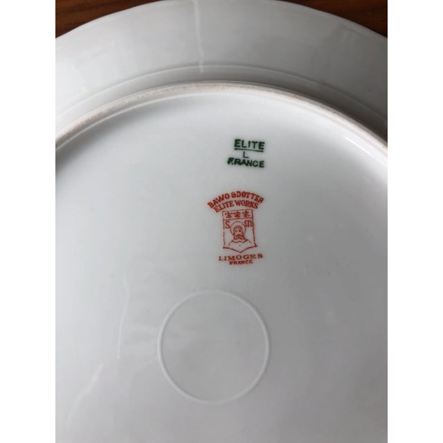 Ivory Early 1900s French Gold Beveled Luncheon Plates, Limoges, France-Set of 5 For Sale - Image 8 of 8