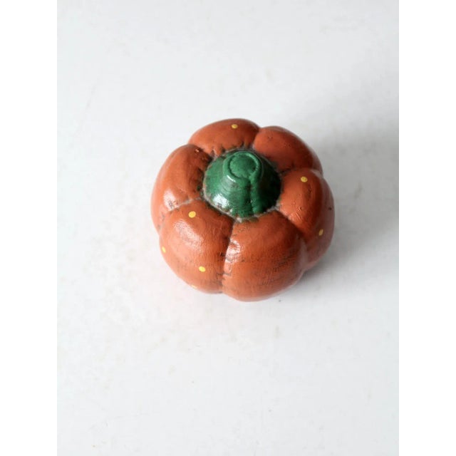 Vintage Ceramic Pumpkin Figurine For Sale - Image 6 of 7
