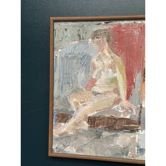 Original Vintage Oil on Canvas – “Nude Figures” by Berggren – Signed – Vintage & Framed – 60 × 42 cm (23.6" × 16.5") incl....