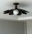 Black Black Antique Brass Semi Flush Mount Light Fixture, Handmade Flower Ceiling Light For Sale - Image 8 of 18