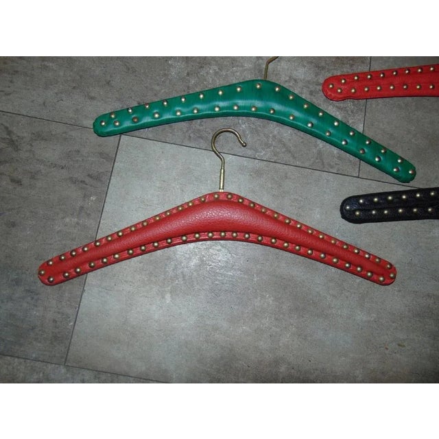 Industrial Vintage Wooden Hangers, 1950-70s, Set of 5 For Sale - Image 3 of 7