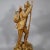 Large Black Forest Poacher with Chamois Height 54' inches A very large wooden handcarved poacher statue. The poacher is on...