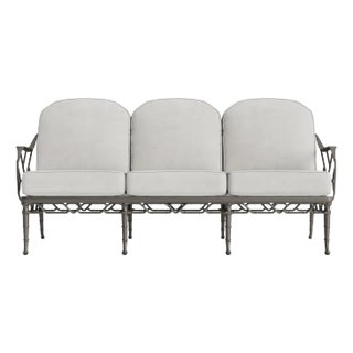 Brown Jordan Calcutta Sofa, Mica frame with Fusion Dove fabric For Sale