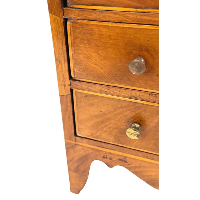 Late 18th Century Georgian Mahogany Miniature Chest of Drawers, 1790s For Sale - Image 5 of 11