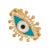 2020s Turquoise & Diamond Spiritual Evil Eye Adjustable Gold Ring For Sale - Image 5 of 8