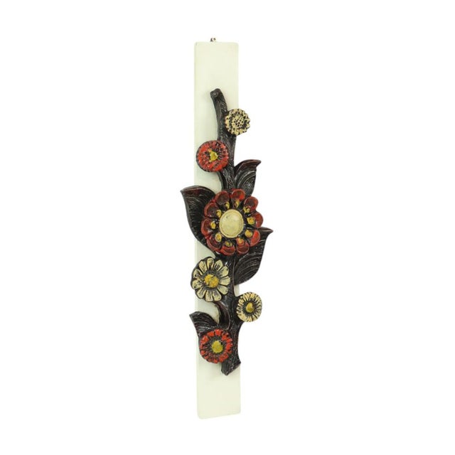 Brutalist Floral Wall Decoration by Ars Munda, 1960s For Sale - Image 9 of 15