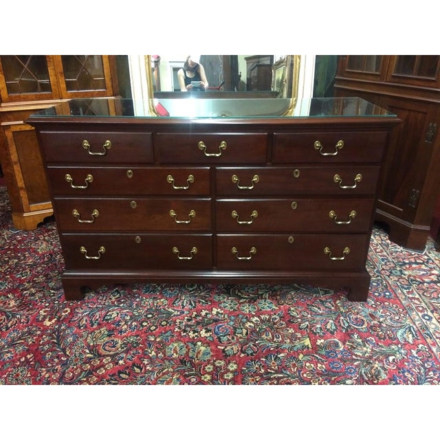 English Vintage Mahogany Dresser, Lexington Furniture For Sale - Image 3 of 11