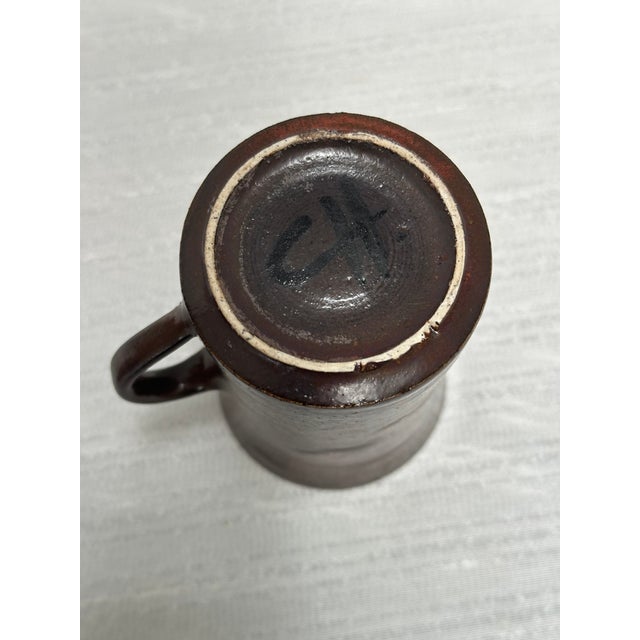 Brown Vintage Ceramic Coffee Mugs by Carry Heesen, Set of 8 For Sale - Image 8 of 9