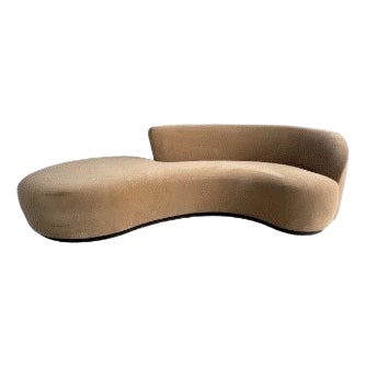 Rh Copenhagen Right Arm Asymmetrical Sofa – Camel Performance Velvet | Open Box For Sale