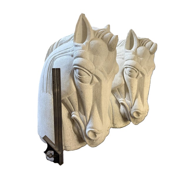 Architectural Concrete Horse Heads — Rare Pair For Sale - Image 10 of 10