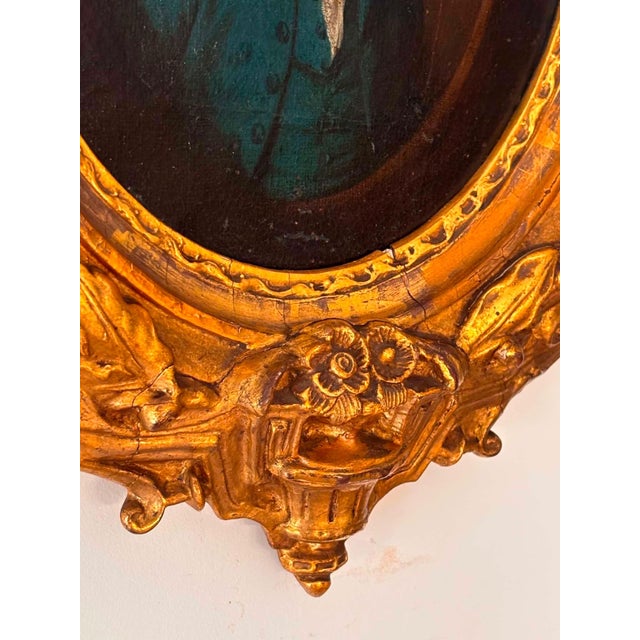 French Louis XV Artist, Portrait, 1800s, Oil Painting, Framed For Sale - Image 14 of 16