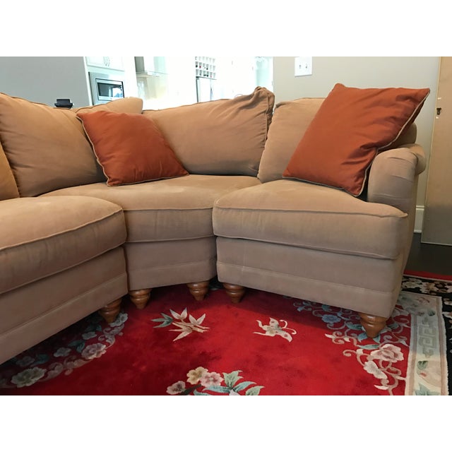 Microfiber Bassett Custom Sectional Chairish