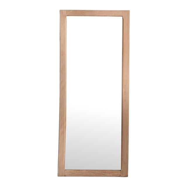 19th Century France Antique White Wood Mirror For Sale