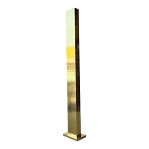 1970s Mid-Century Modern Casella Tourch Brass Skyscraper Floor Lamp