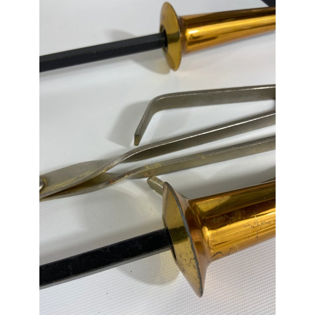 Mid-Century Modern Fireplace Tool Set- 4 Pieces For Sale - Image 6 of 8