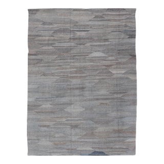 Modern Casual Tribal Kilim Rug by Keivan Woven Arts, 6'8" X 9'6" For Sale