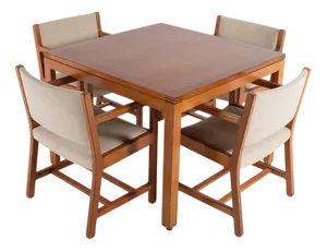 Vintage Danish Dining Set by Christian Hvidt for Soborg Mobelfabrik, 1990s, Set of 5
