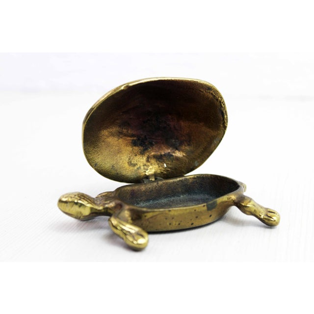 Vintage Brass Turtle Ashtray, 1960s For Sale - Image 4 of 8