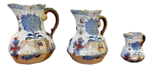 Victorian Masons Ironstone Hydra Jugs, 1880s, Set of 3