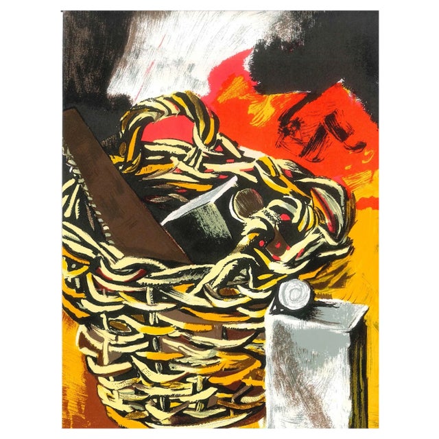 Renato Guttuso, Still Life, Original Lithograph, 1981 For Sale