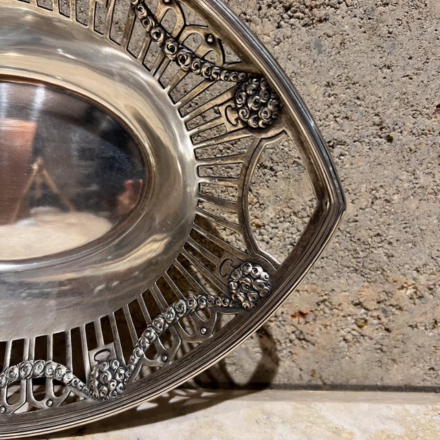 Hanau 1900 Art Nouveau German Silver Tray Clemens Dahmen For Sale - Image 4 of 9