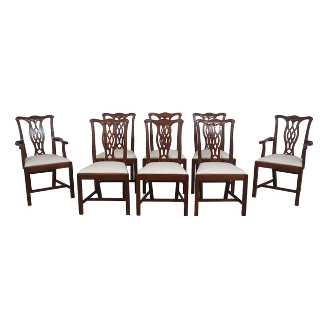 Set of 8 Hickory Chair Mahogany Dining Chairs For Sale