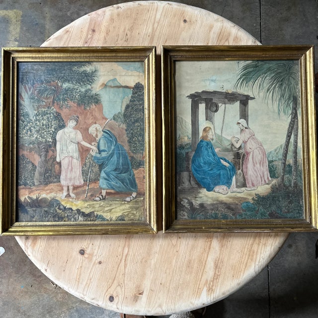 Original Painting on Paper in Original Frame 1824 For Sale - Image 11 of 12