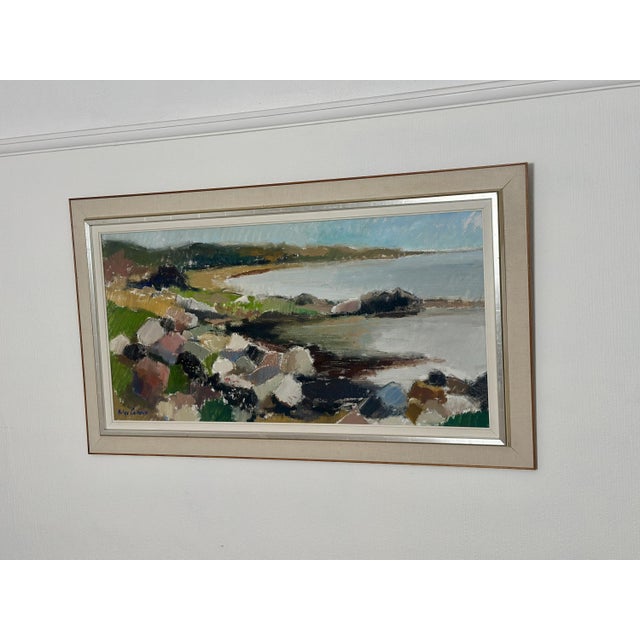 Helge Cardell, Coast, 1950s, Oil on Canvas, Framed For Sale - Image 10 of 18