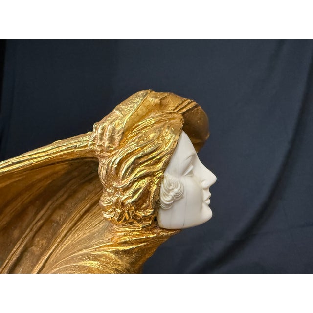1920s Dramatic Art Deco Bronze Female Civa Statue After Chiparus For Sale In Portland, OR - Image 6 of 14