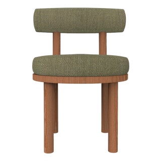 Moca Chair in Safire 05 Fabric and Smoked Oak by Studio Rig for Collector For Sale