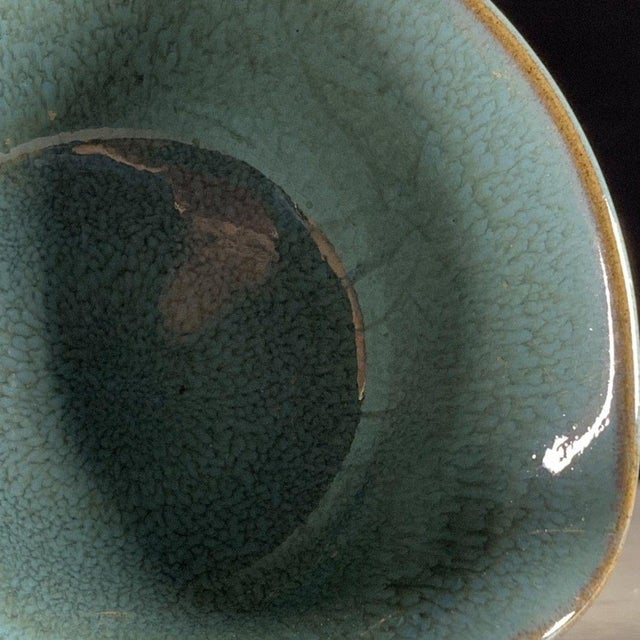 Late 20th Century Chinese Turquoise Glazed Porcelain Pouring Bowl With Handle For Sale - Image 5 of 9