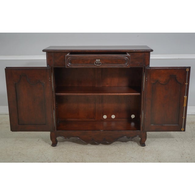 French Provincial Distressed Finish Hall Cabinet For Sale - Image 4 of 12