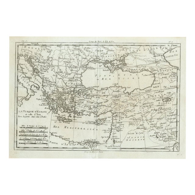 Antique Map of the Ottoman Empire in Europe and Asia attributed to Bonne, 1780 For Sale