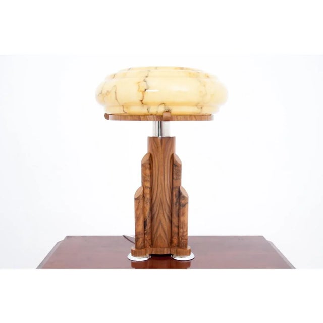 Metal Art Deco Lamp, Poland, 1950s For Sale - Image 7 of 7