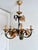 Boho Chic Vintage Italian Florentine Hand-Painted Tole Floral 5-Light Chandelier, 1940s For Sale - Image 3 of 18