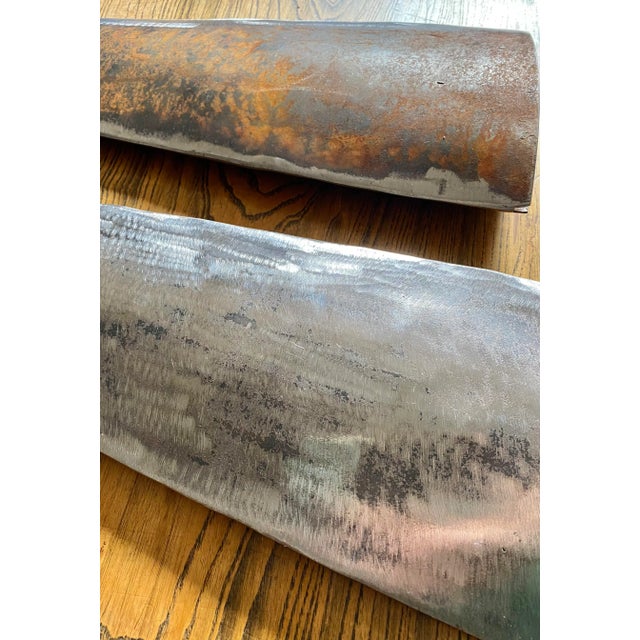 Donald Judd Industrial Steel “Fin” Sculptures, a Pair For Sale - Image 4 of 12