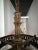 1910s Antique Beaux Arts Bronze Crystal Basket Four Light Chandelier Rewired For Sale - Image 5 of 10