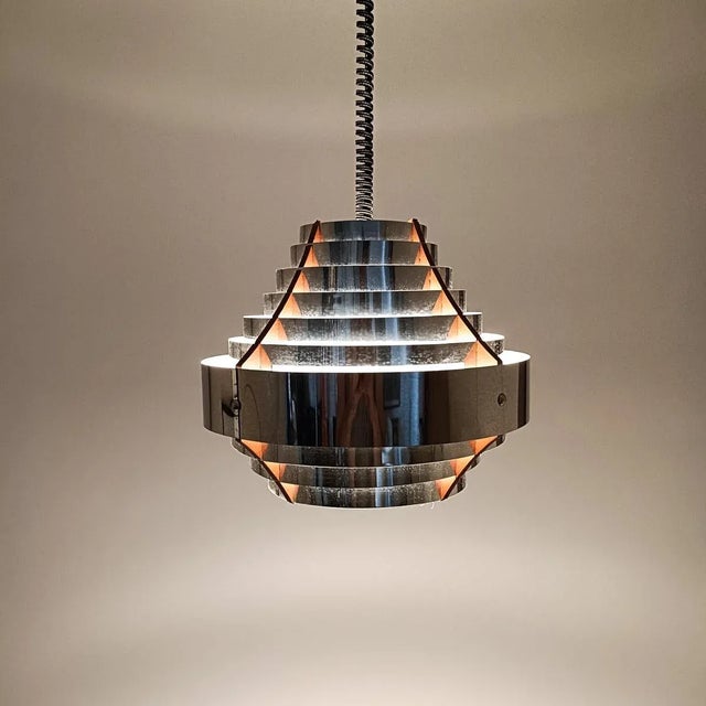 Wood Vintage Scandinavian Ceiling Lamp in the style of Hans Agne Jakobsson, 1970s For Sale - Image 7 of 12