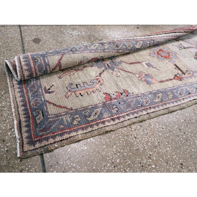 Galerie Shabab Collection Early 20th Century Handmade Turkish Oushak Runner For Sale - Image 10 of 10