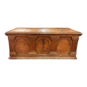 Chest Antique European 18th Century Hand Carved