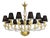 Linear Chandelier in Transparent Murano Glass with Gold-Leaf Accents by Simoeng for Simoeng For Sale