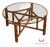 McGuire Bamboo And Rattan Round Glass Top Coffee Table For Sale