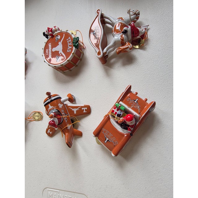 Six Vintage Porcelain Texas Longhorns Ornaments For Sale - Image 4 of 6