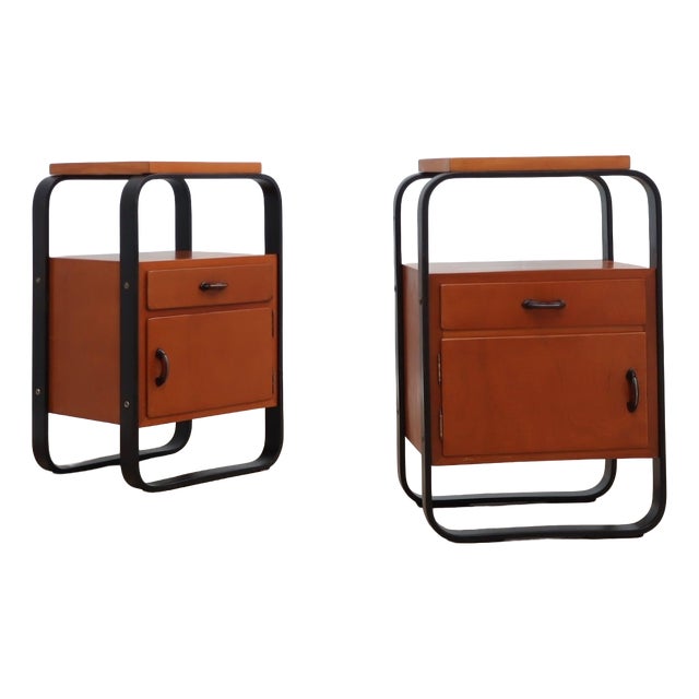 Nightstands attributed to Giuseppe Pagano for Pogatschnig, 1940s, Set of 2 For Sale