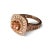 This engagement ring band is crafted in 18K white gold and features one natural cushion-cut fancy brownish pink diamond...