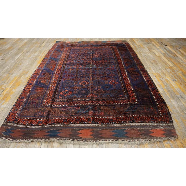 19th Century Afghan Baluch Teimani Main Carpet ( 6' X 9