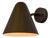 Mid-Century Modern 'ZuZu' Brown Painted Brass Wall Sconce in the Style of Jacques Biny For Sale