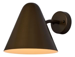 Mid-Century Modern 'ZuZu' Brown Painted Brass Wall Sconce in the Style of Jacques Biny