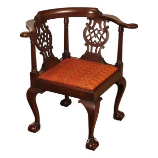 Kittinger Furniture Chippendale Style Mahogany CW-48 Corner Chair For Sale