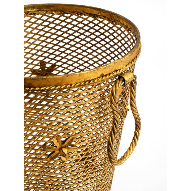 Large Mid-Century Regency Umbrella Stand in Gilded Metal, Italy, 1960s For Sale - Image 10 of 18